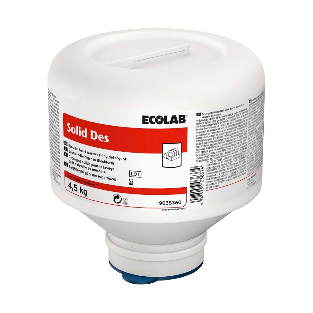 Solid Des Ecolab, 4,5 kg, mosogatószer konc., gépi
