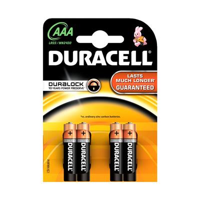 Duracell Basic elem, AAA, 4 db, elem, 1,5 V, micro