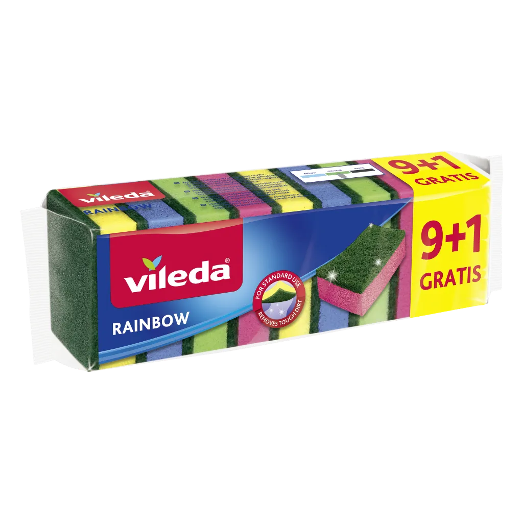 Vileda Rainbow mosogatószivacs, 9+1 db