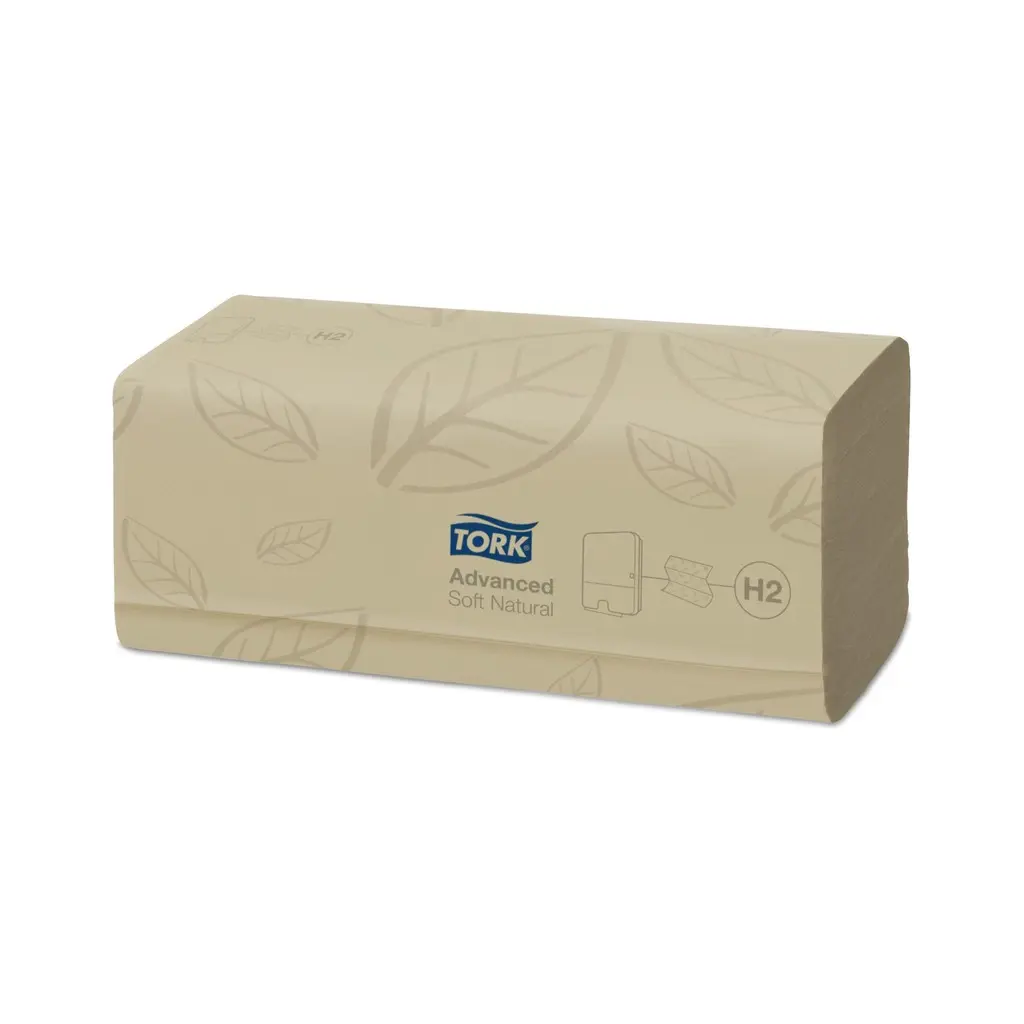Tork Xpress Soft Multifold papír kéztörlők, natúr, 2 réteg, 24 x 21,3 cm, 21 csom./karton, Z hajtás, H2