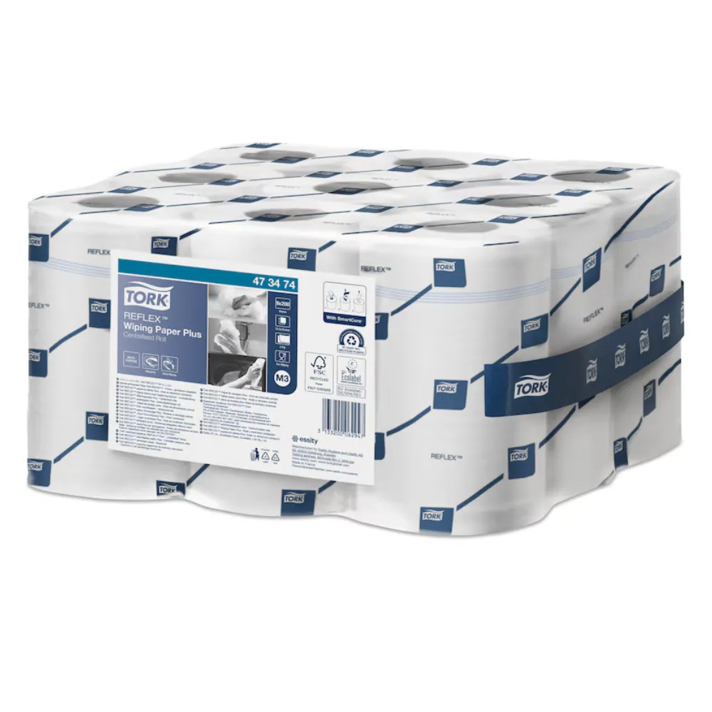 Tork Reflex tekercses papír kéztörlő, fehér, 2 réteg, D12,7, 67 m, M3, 9 tek./karton