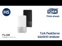 Termékbemutató videó - Tork PeakServe folyamatos adagolású papír kéztörlő, fehér, 1 réteg, 22,5x 20,1 cm, 12 csom./karton, H5