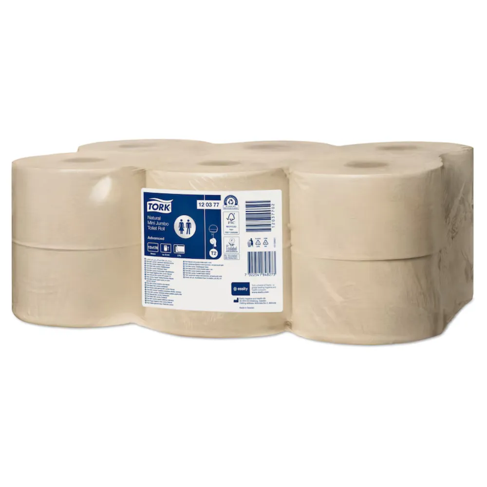 Tork Mini Jumbo tekercses toalettpapír, natúr, 2 réteg, D18,8, 170 m, 12 tek./karton, T2
