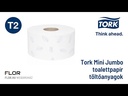 Termékbemutató videó - Tork Mini Jumbo tekercses toalettpapír, fehér, 1 réteg, D18,8, 240 m, 12 tek./karton, T2