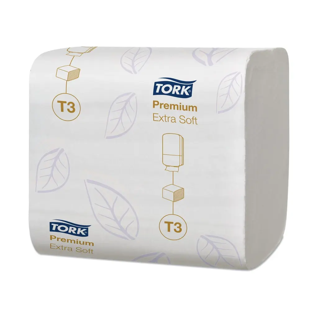 Tork Extra Soft Folded hajtogatott toalettpapír, fehér, 2 réteg, 11×19 cm, 252 lap/csomag, 30 csomag/karton, T3