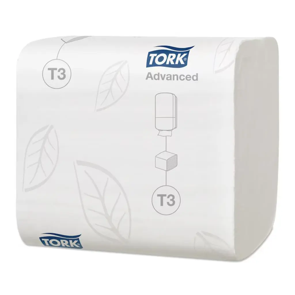 Tork Folded hajtogatott toalettpapír, fehér, 2 réteg, 11×19 cm, 252 lap/csomag, 30 csomag/karton, T3