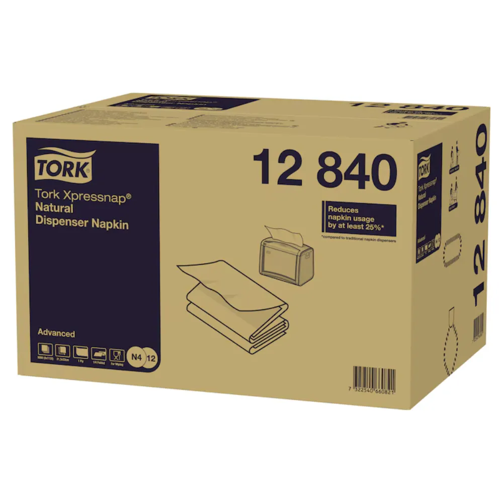 Tork Xpressnap natúr adagolós szalvéta, N4 21,6x33 cm, 8x