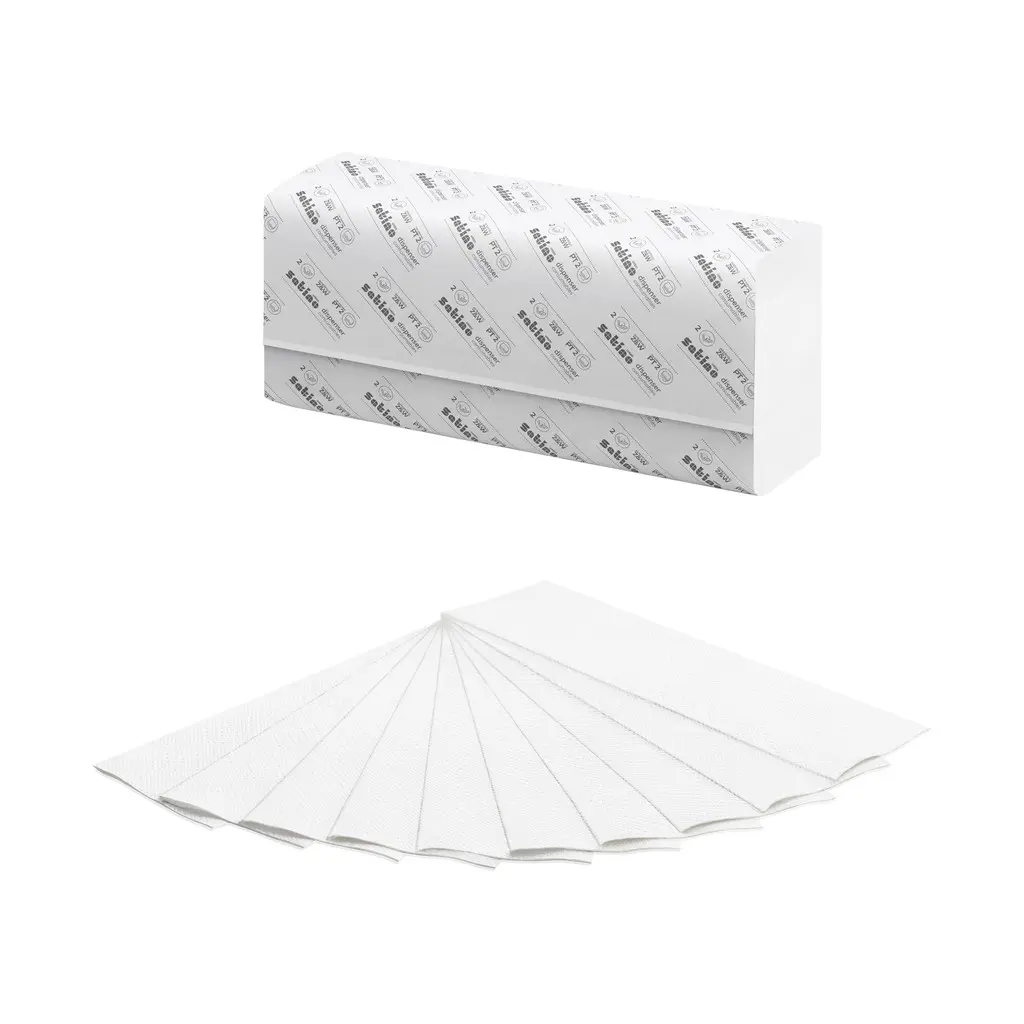 Wepa HiLine papír kéztörlő, fehér, 2 réteg, 20,6x32 cm, cellulóz, 25 x 120 lap, W hajtás