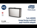 Termékbemutató videó - Tork Xpress pultra tehető Multifold kéztörlő adagoló, rozsdamentes acél, H2