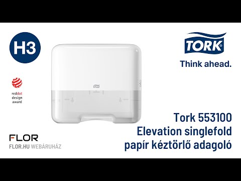 Termékbemutató videó - Tork kéztörlő adagoló mini V és C, műanyag, fehér