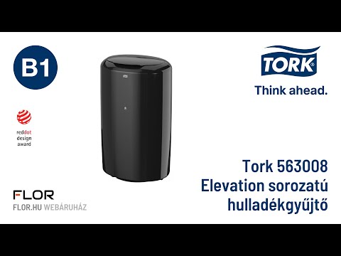Termékbemutató videó - Tork hulladékgyűjtő, 50 literes, fekete, B1