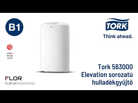 Termékbemutató videó - Tork hulladékgyűjtő, műanyag, fehér, 50 l
