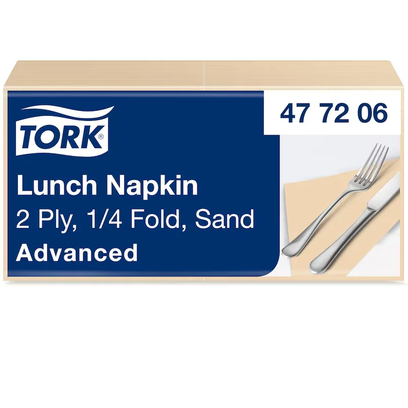 [TO477206] Tork Advanced Lunch szalvéta, 2 réteg, csontszínű 33x33 cm