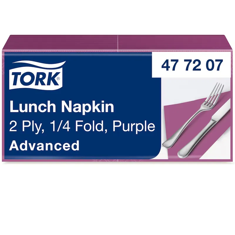 [TO477207] Tork Advanced Lunch szalvéta, 2 réteg, bíbor 33x33 cm