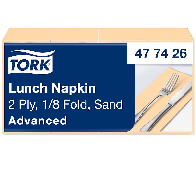Tork Advanced Lunch szalvéta, 2 réteg, csontszínű, 33x33 cm