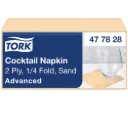 Tork szalvéta, 2r tissue, csontszínű, 24x24 cm,