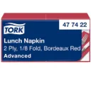Tork szalvéta, 2r, bordó, 33x33cm, 1/8, 2000db