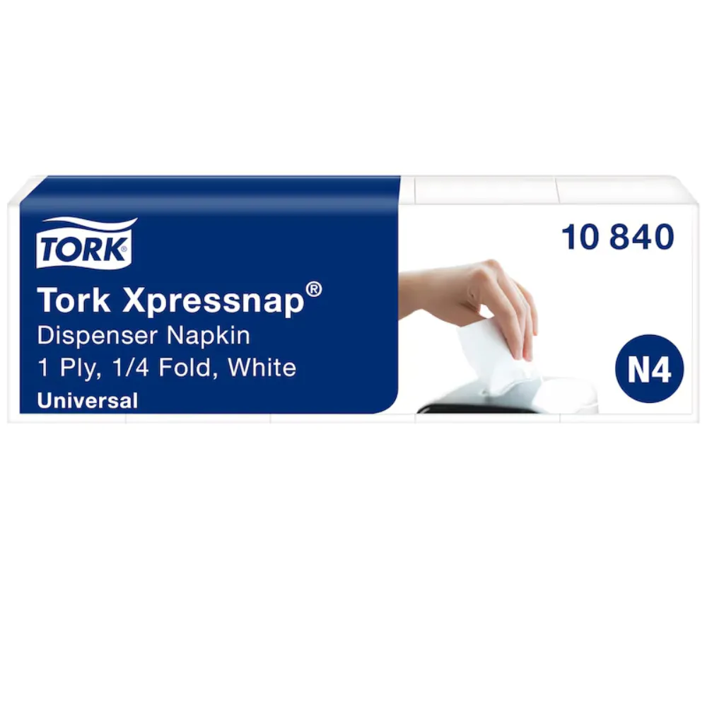 [TO10840] Tork Xpressnap fehér adagolós szalvéta, N4 21,6x33 cm, 8x