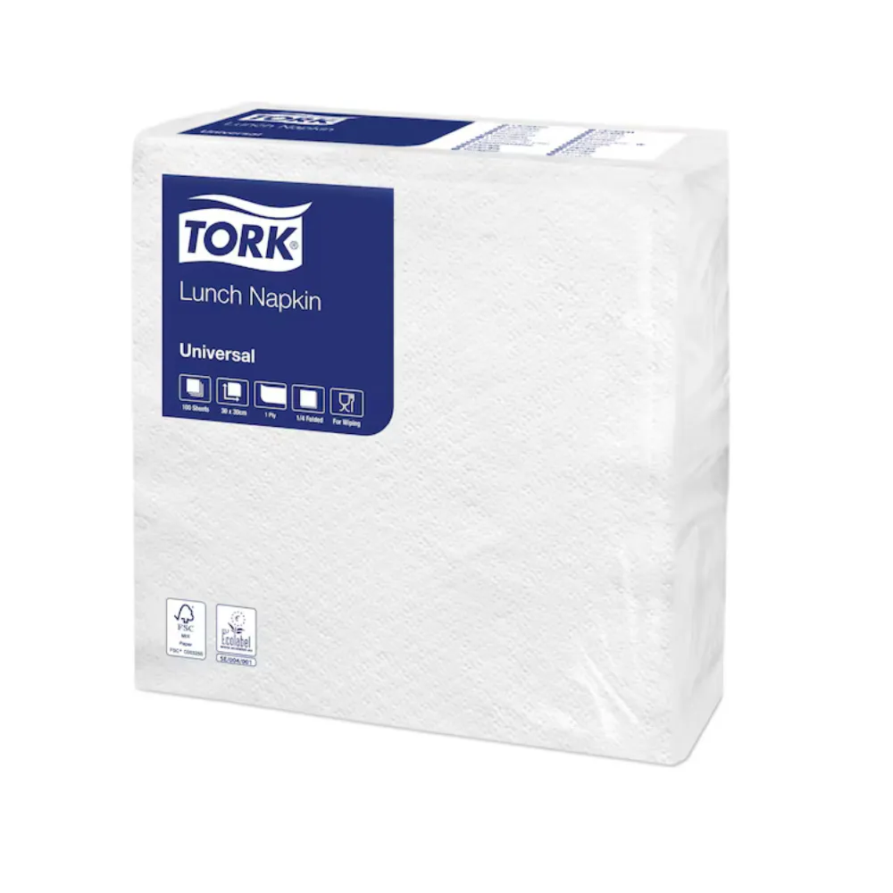 Tork szalvéta, 1r, fehér, 30x30 cm, 28x100 db/#