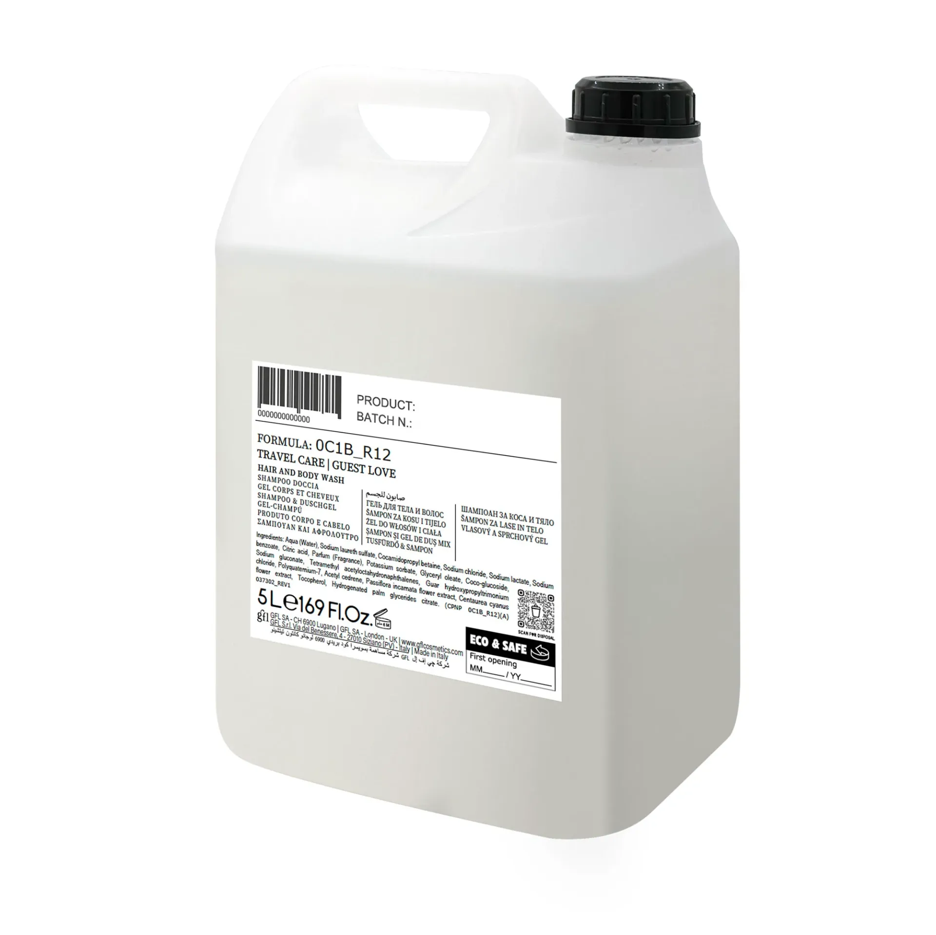 [HGFLTB5LM1ST] Travel Care/Guest Love haj- és tusfürdő, 5 l