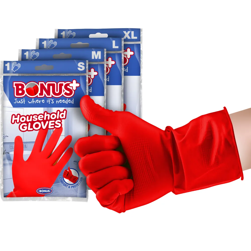 [BOB293-P] Bonus B293 kesztyű, latex, piros, M