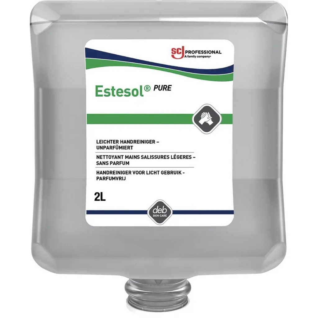 [DBPUW2LT] Deb Estesol PURE, enyhe folyékony általános kéztisztító, hipoallergén 4x2L patron/karton