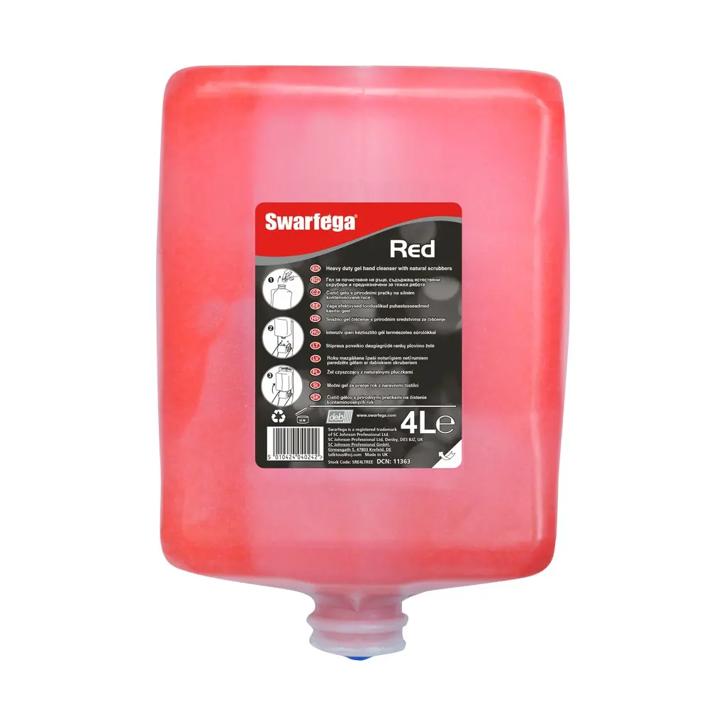 [DBSRE4LTREE] Swarfega Red, 4 l, kéztisztító, erős, 4 patron/karton