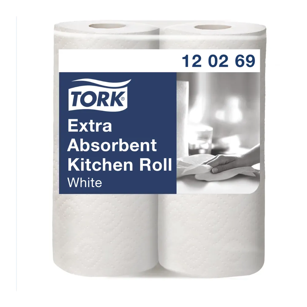 [TO120269] Tork extra nedvszívó konyhai tekercses papírtörlő, fehér, 2 réteg, 15,23 méter, 2db/karton