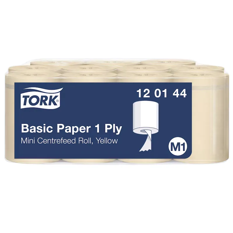 [TO120144] Tork belsőmagos általános törlőpapír, sárga, M1