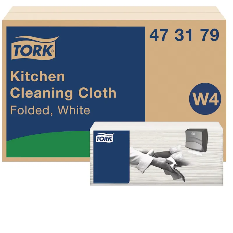 [TO473179] Tork konyhai tisztítókendő, fehér, W4, 1 réteg, 35,5x41,5 cm