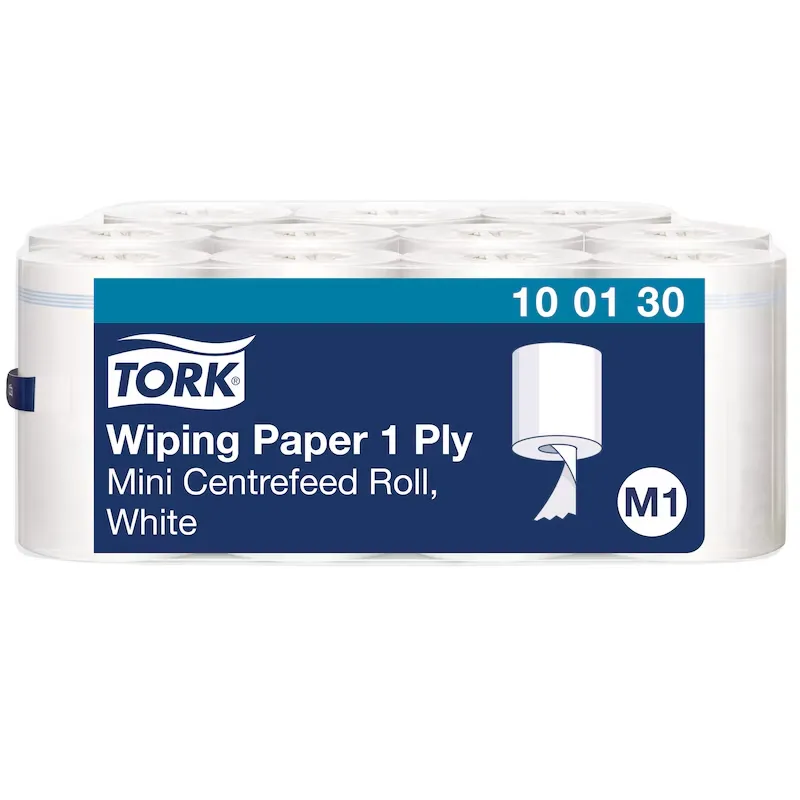 [TO100130] Tork törlőpapír, Mini tekercs, fehér, M1
