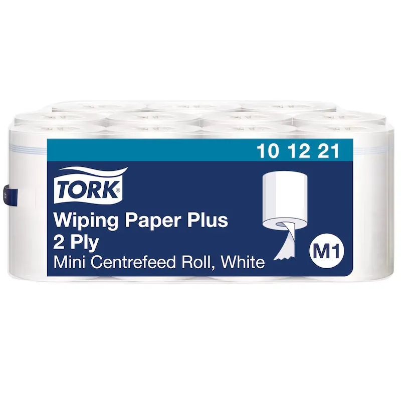 [TO101221] Tork törlőpapír plusz, Mini tekercs, fehér, M1