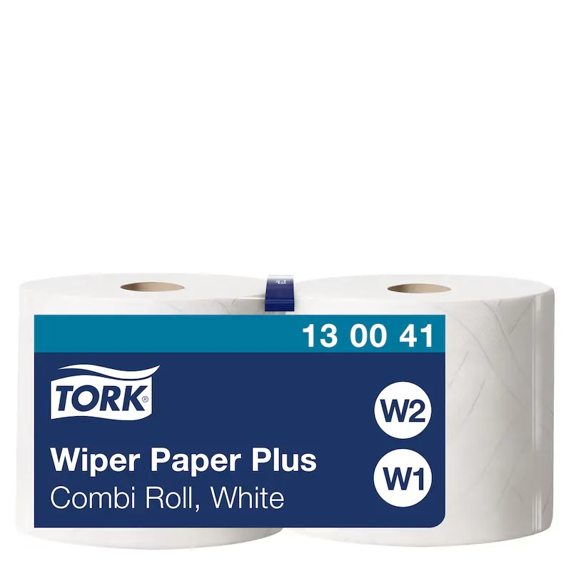 [TO130041] Tork törlőpapír plusz, fehér, W1/2. 2 réteg, 255 m hosszú, 24x34 cm