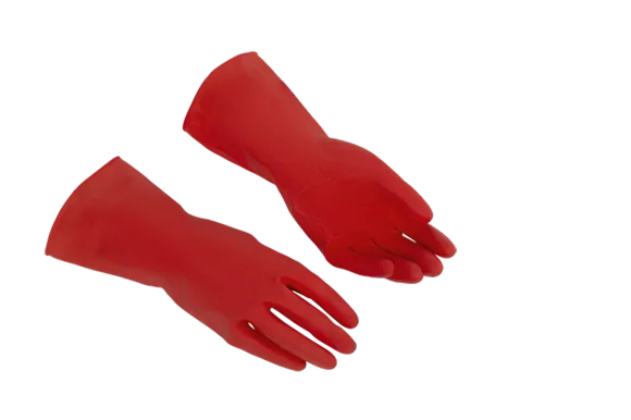 [VI174343] Vileda Multipurpose kesztyű, latex, bélelt, piros, M-es méret