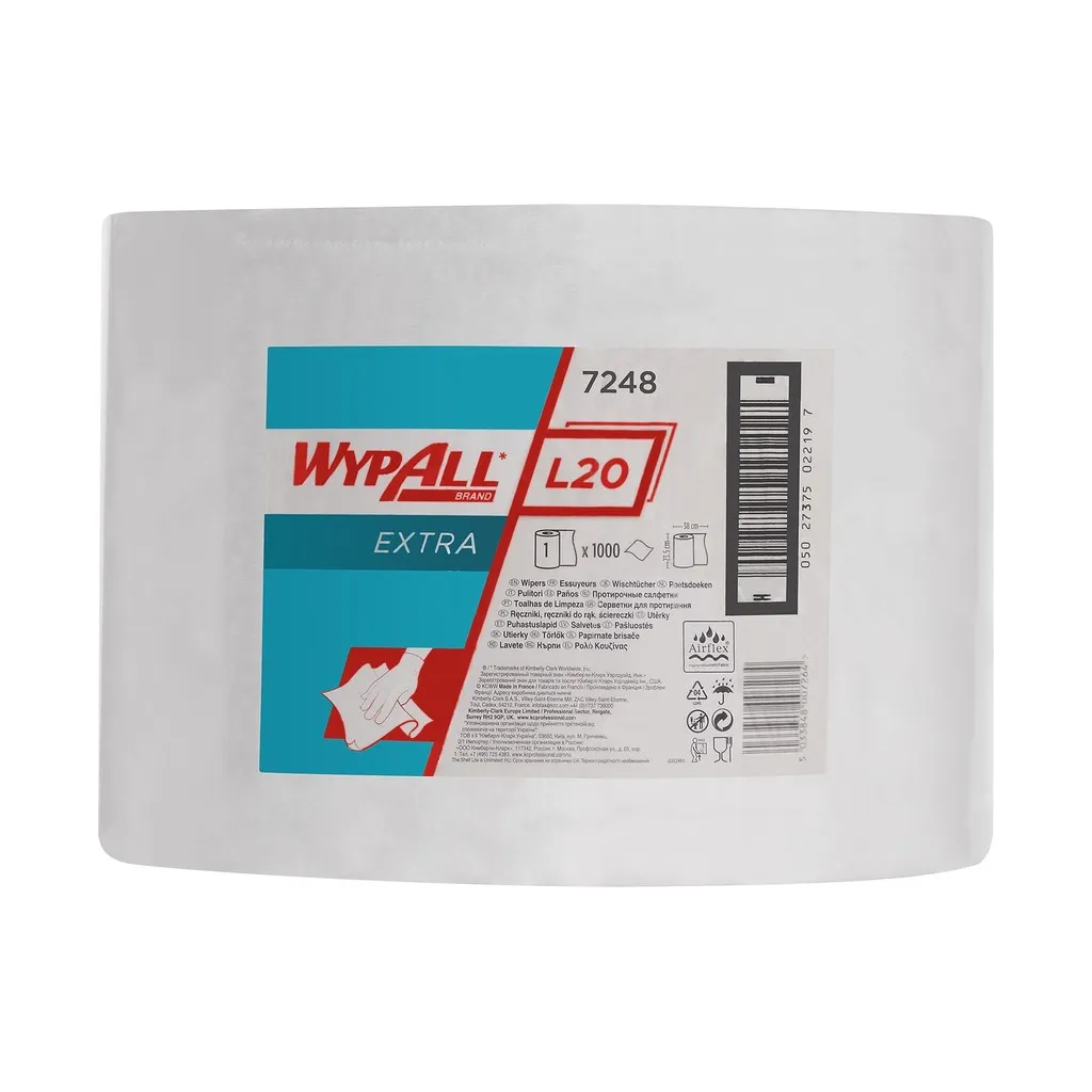 Kimberley-Clark törlőkendő, WYPALL, fehér, 38x23,5 cm