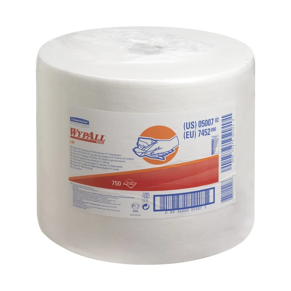 [KC7452] Kimberley-Clark ipari törlőkendő, Wypall L40, feh, 34x32cm, 750lap