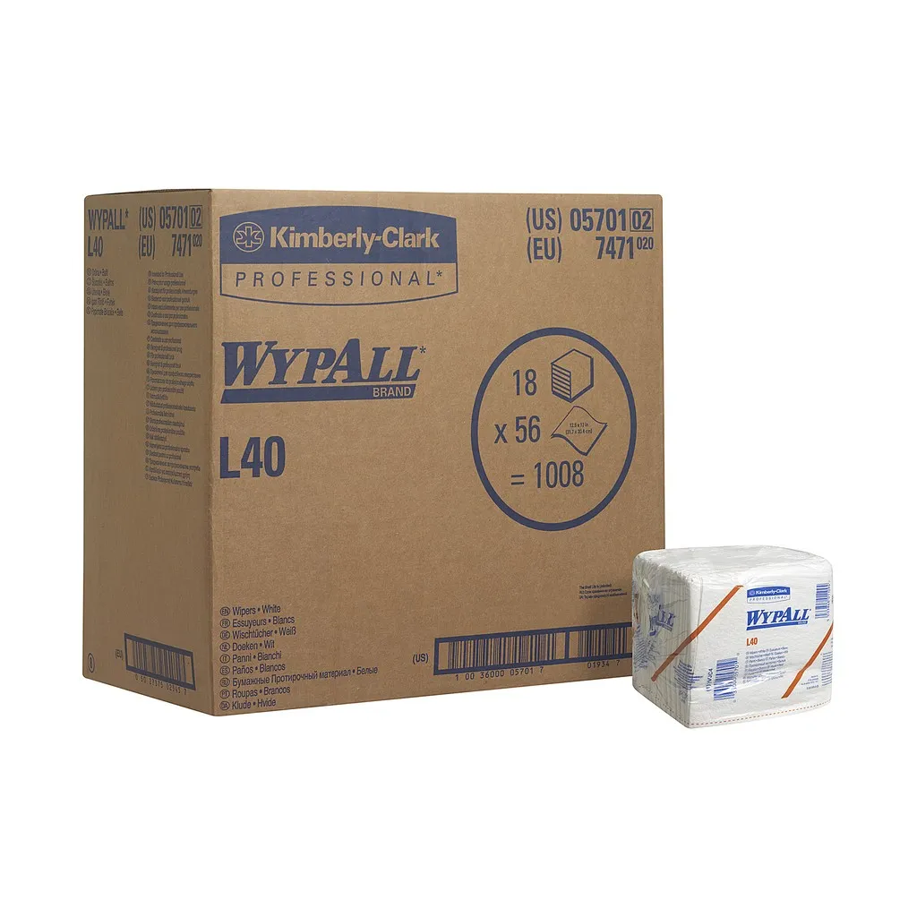 Kimberley-Clark ipari törlő, WYPALL, L40, fehér, hajtogatott