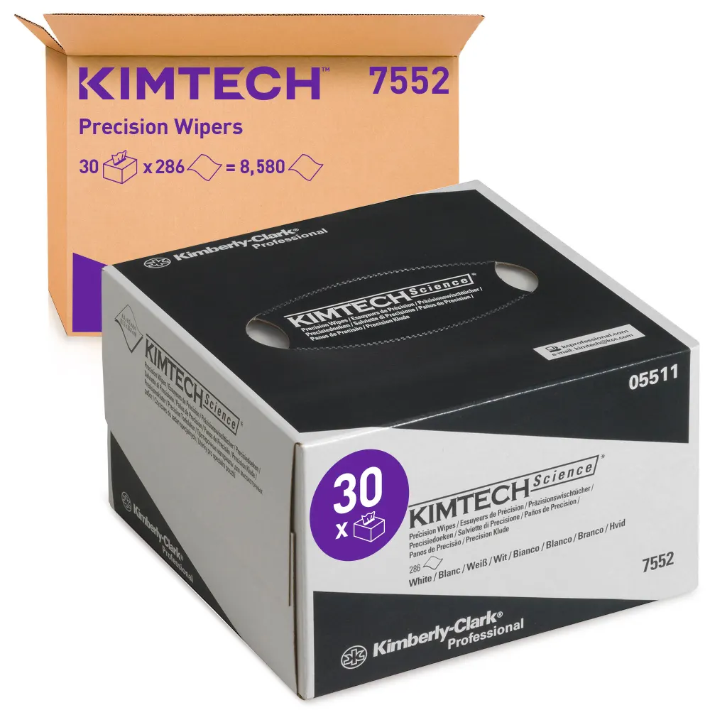[KC7552] Kimberly-Clark ipari törlőkendő dobozos, 1 réteg, fehér, 21,3x11,4 cm