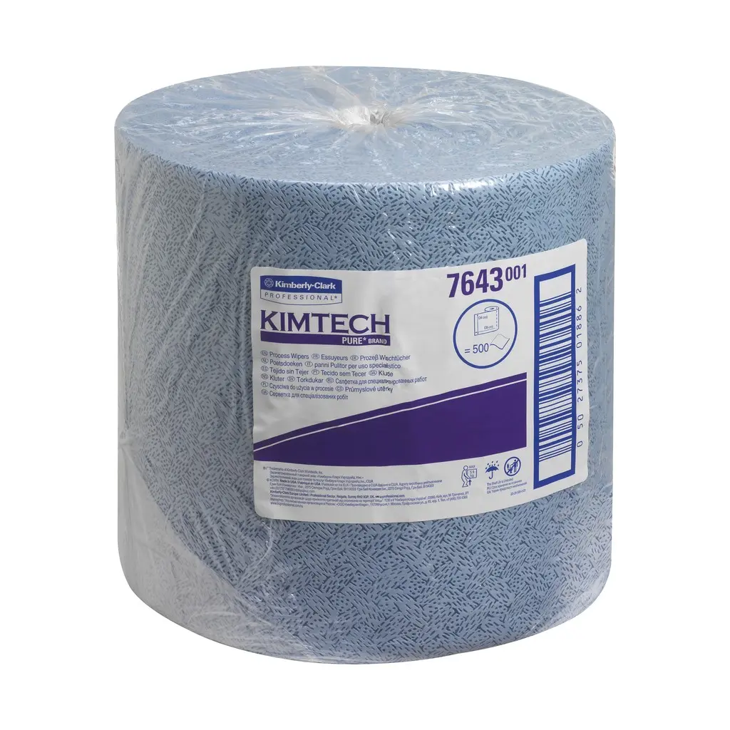 [KC7643] Kimberly-Clark Kimtech techn. törlő, 38×34cm, 500 lap, kék