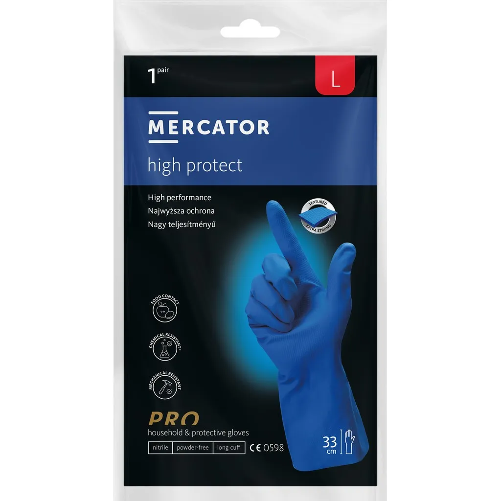 [MERP30022204] Mercator high protect nitril kesztyű, tartós, kék, L