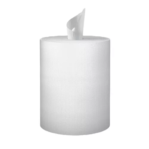 Belső adagolású kéztörlő, 100% cellulóz, 2 réteg, prégelt, átmérő: 19cm, 6tek / kart.