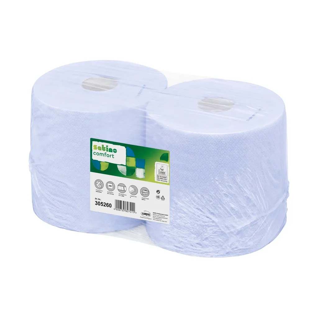 [WE305260] Wepa ipari törlő, 2 rétegű, 350 m, kék, 23x35 cm, 2x1000 lap , Kifutó