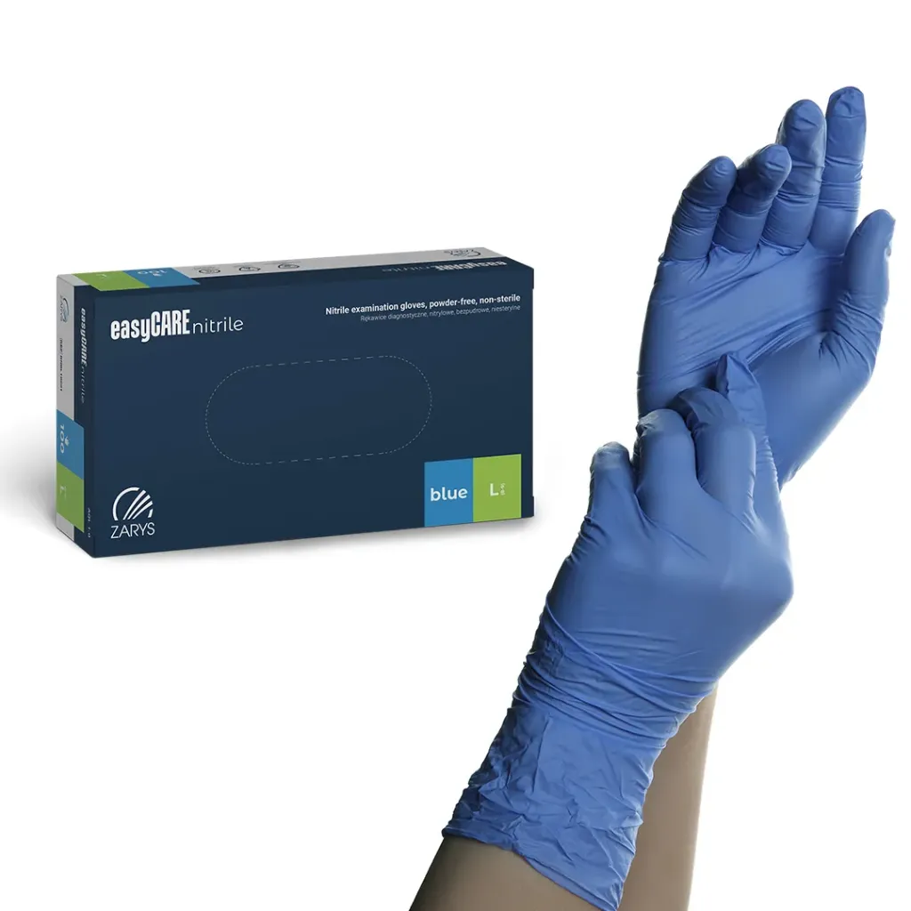[ZARNBXL10001] Zarys EasyCare púdermentes nitril kesztyű, kék, XL, 100 db
