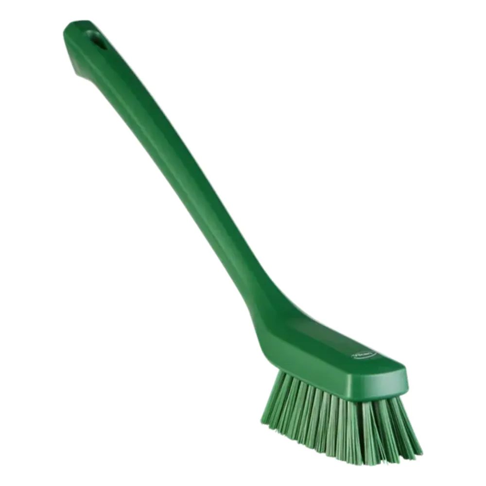 Keskeny tisztítókefe hosszú nyéllel, 420 mm, zöld