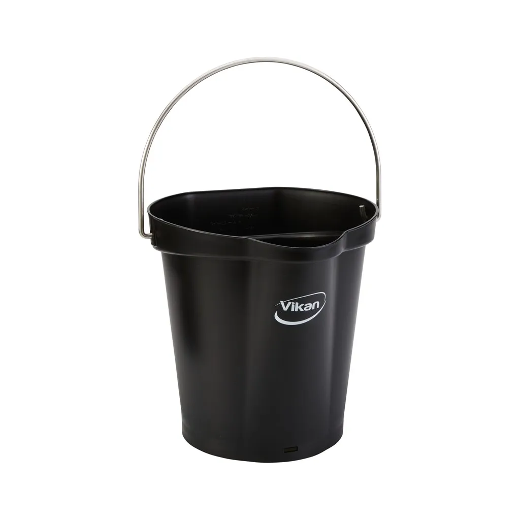 Vödör, Vikan, 6 l, fekete