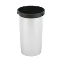 Vileda Iris kerek hulladékgyűjtő, 50 l, ezüst-fekete