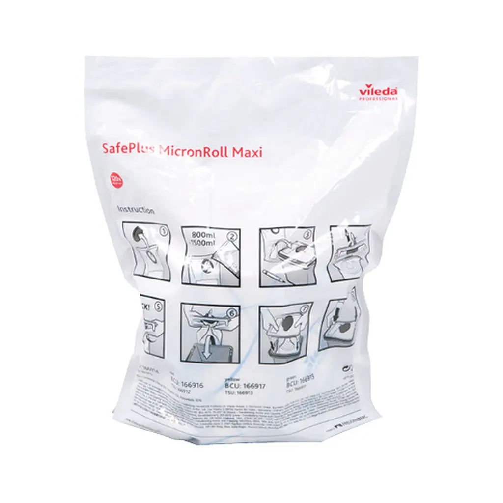 [VI166911] Vileda SafePlus MicronRoll Maxi törlőkendő, 28×30 cm, zöld