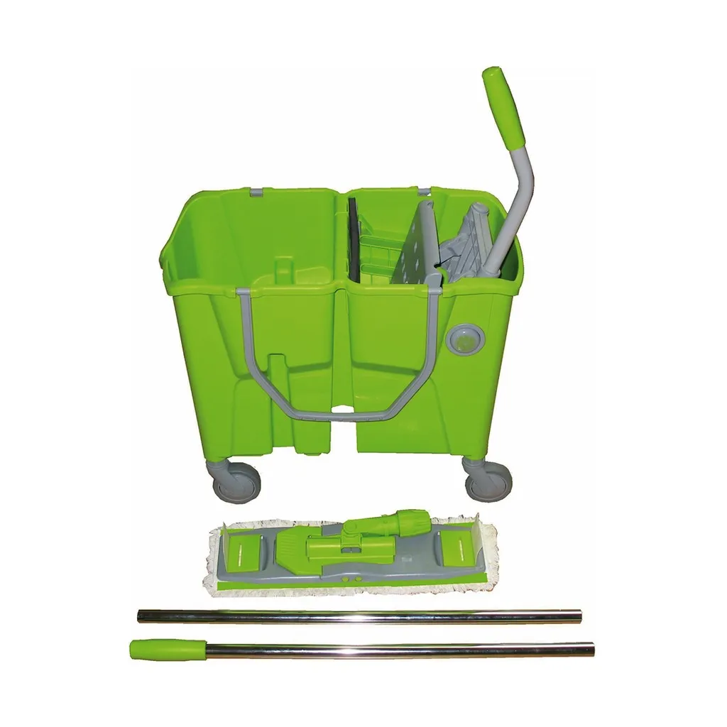 [IPSECC00046.0009] Takarítókocsi "Dolly Kit", zöld, Mop vázzal, nyéll