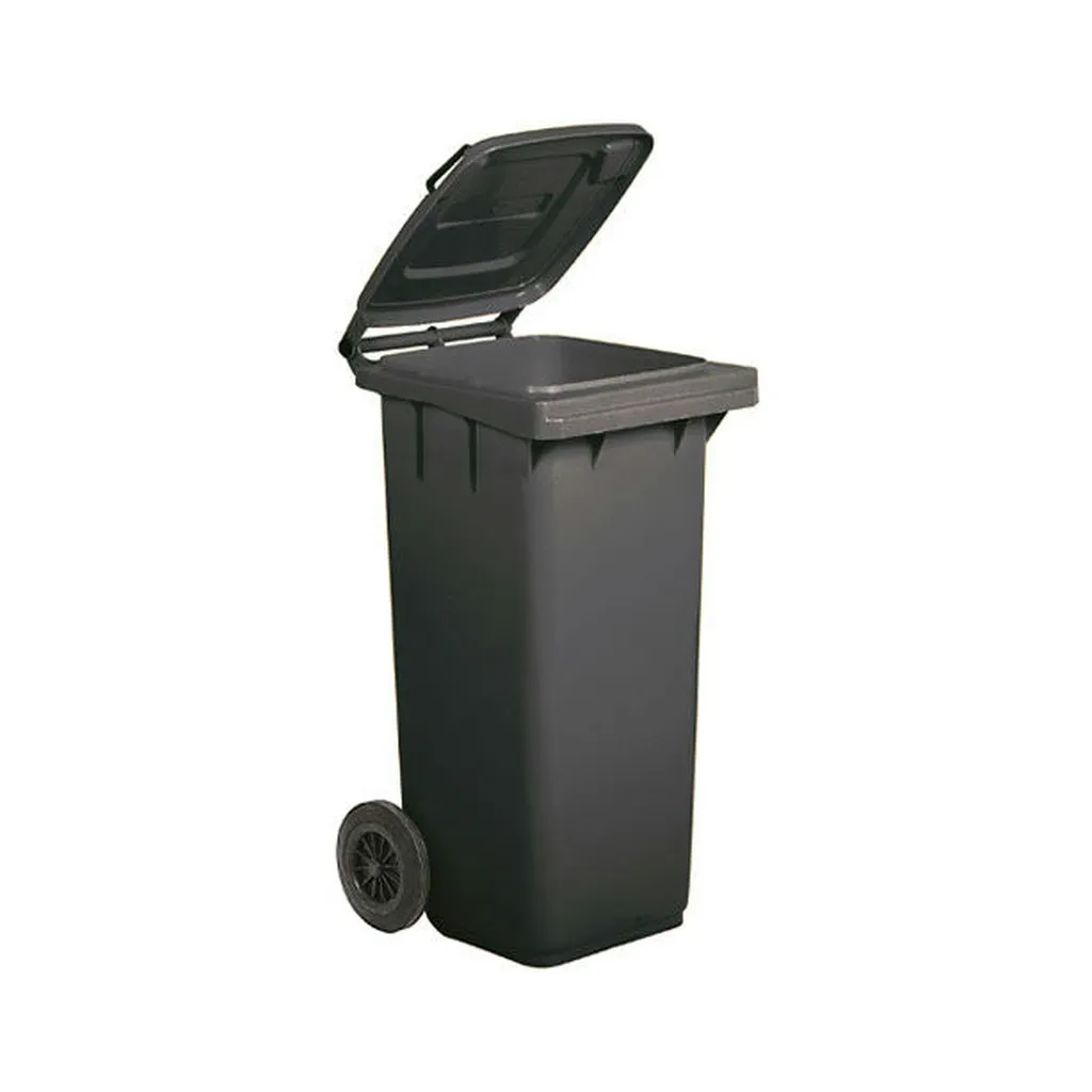 Medial hulladékgyűjtő, műanyag, szürke, 120 l