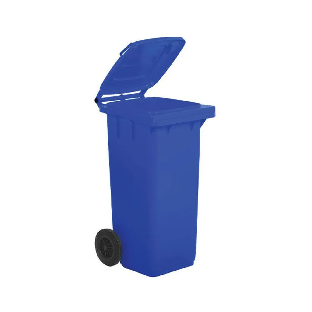 Medial hulladékgyűjtő, műanyag, kék, 120 l